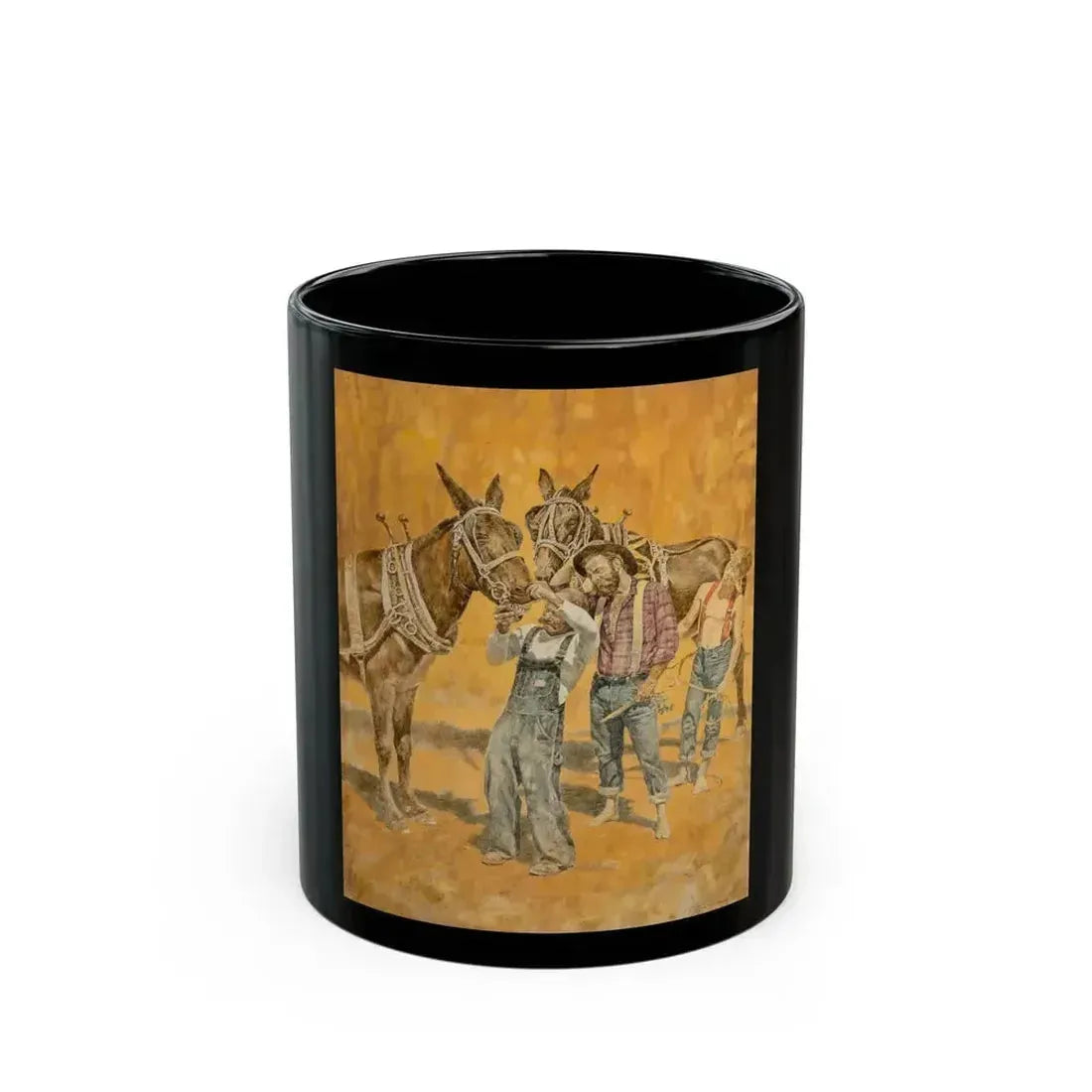 A Good Mule, Children of the Dust interior book illustration - Black Coffee Mug 11oz - Go Mug Yourself