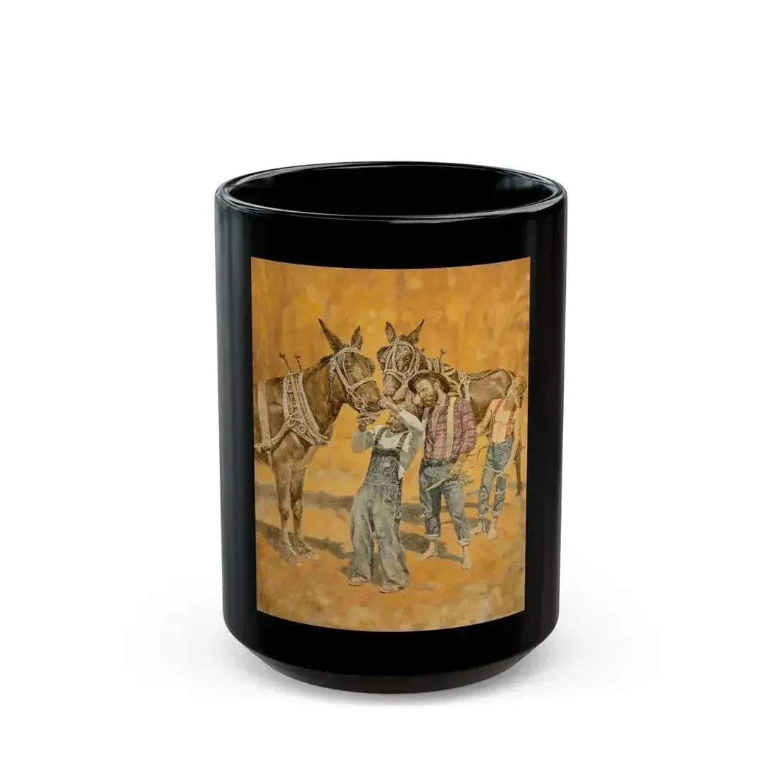 A Good Mule, Children of the Dust interior book illustration - Black Coffee Mug 15oz - Go Mug Yourself