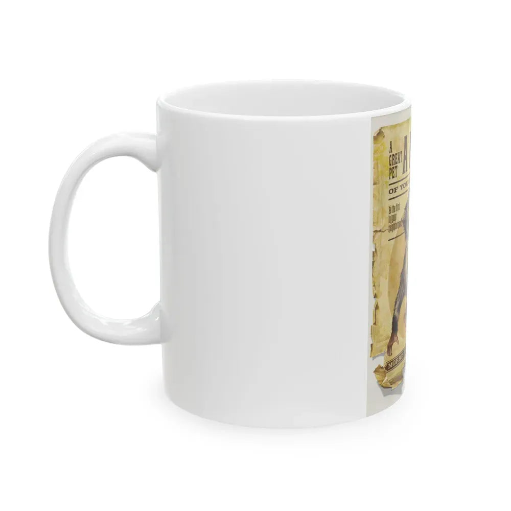 A Great Pet Monkey of Your Very Own, Saturday Evening Post illustrations - White Coffee Mug - Go Mug Yourself