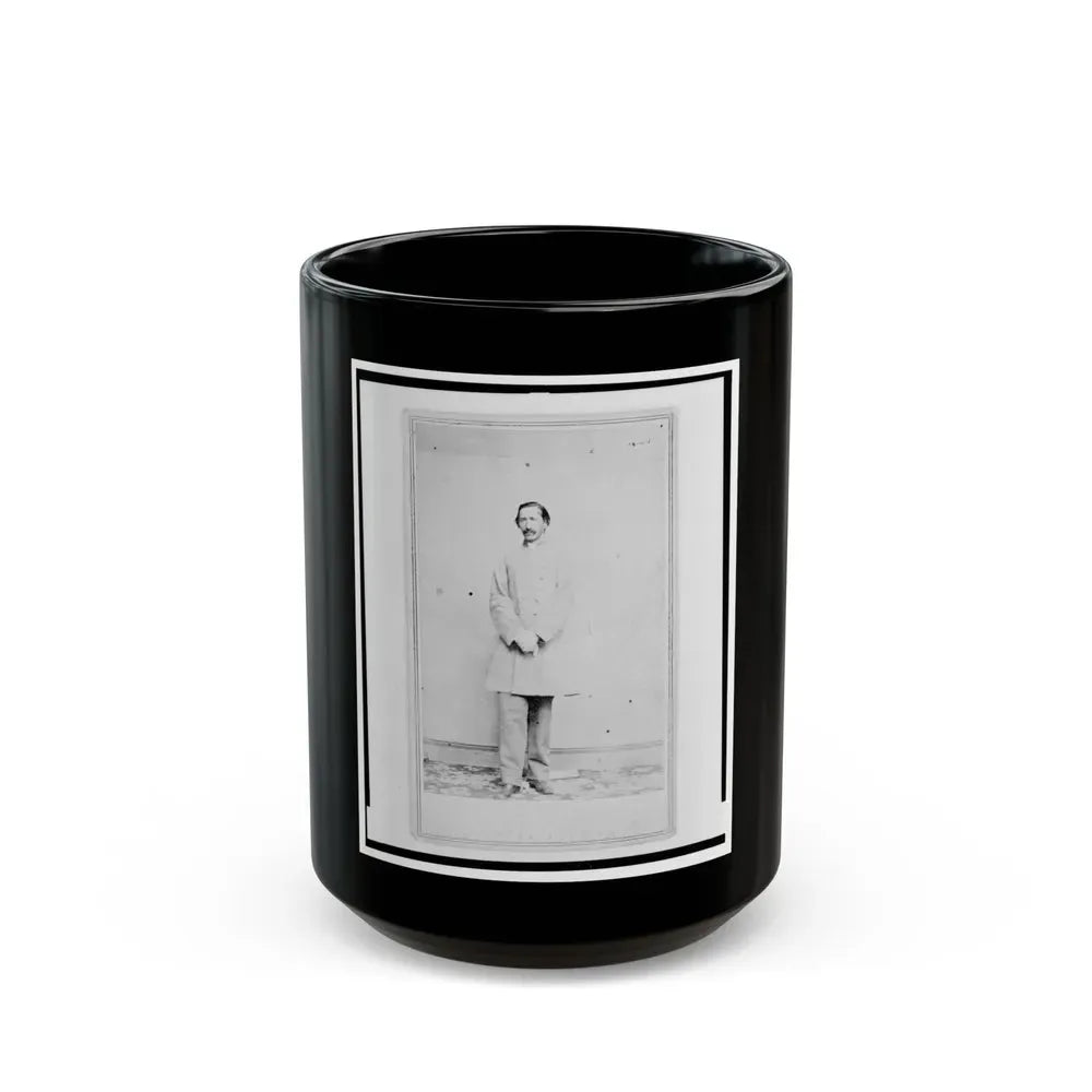 A.( ) Greenwall, Confederate Army Officer, Full-Length Portrait, Facing Front (U.S. Civil War) Black Coffee Mug 15oz - Go Mug Yourself