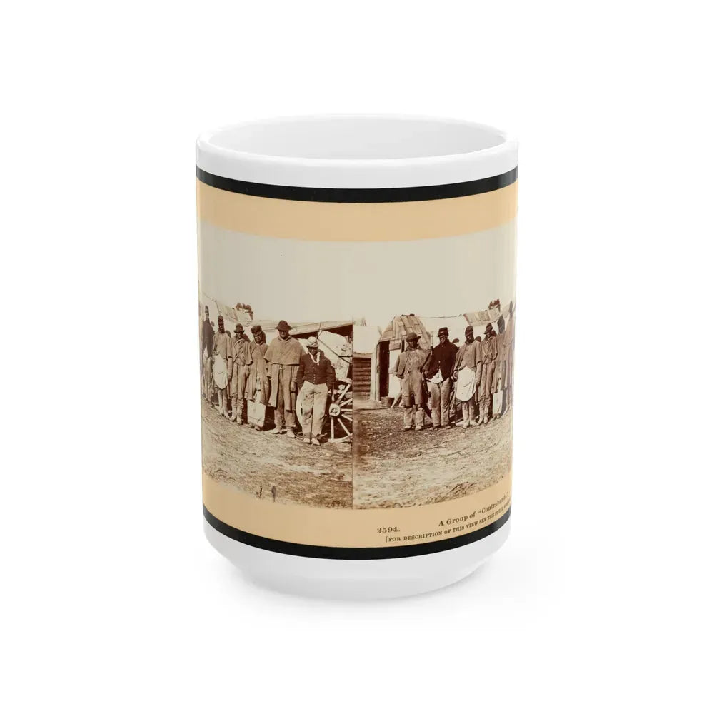 A Group Of Contrabands 001 (U.S. Civil War) White Coffee Mug 15oz - Go Mug Yourself