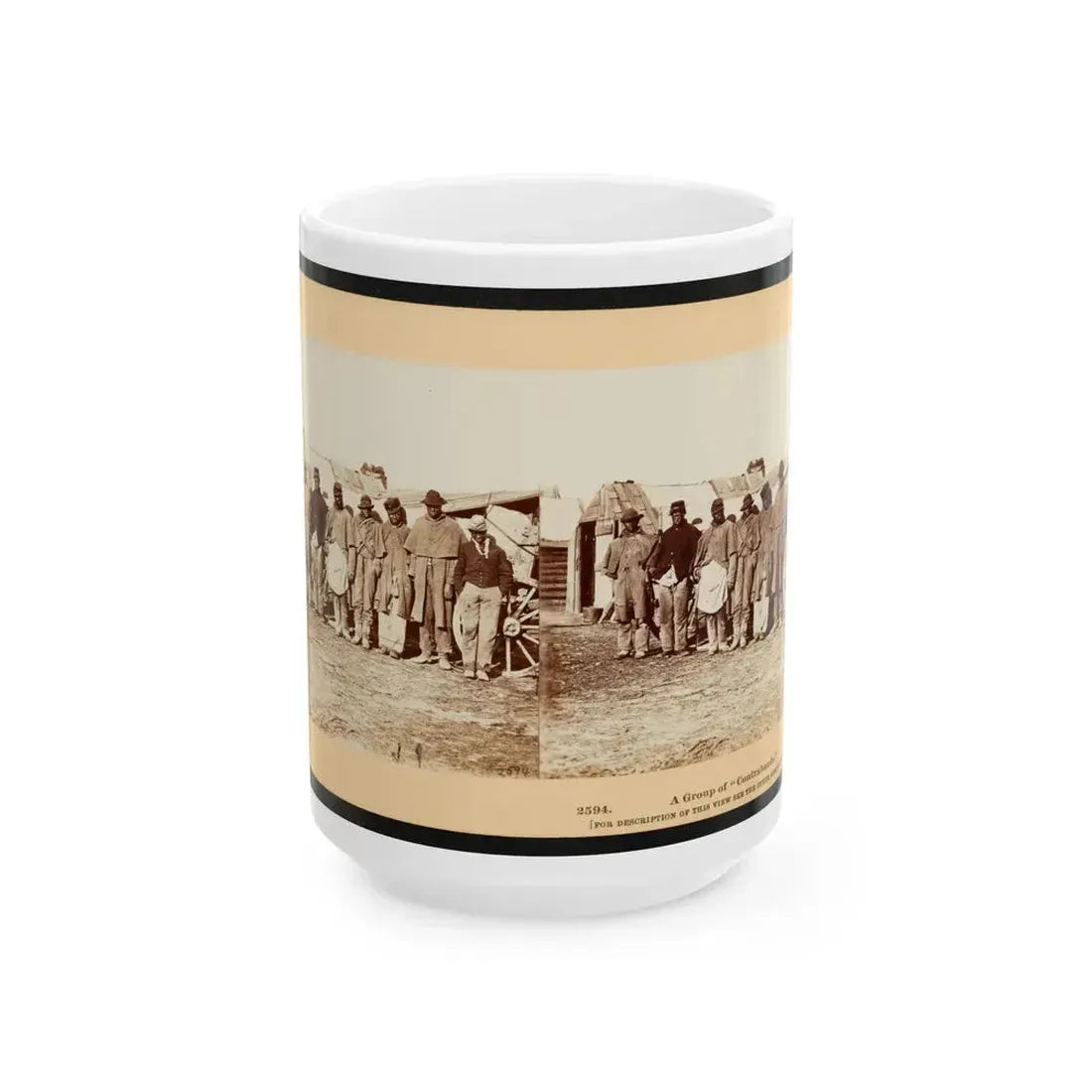 A Group Of Contrabands 001 (U.S. Civil War) White Coffee Mug 15oz - Go Mug Yourself