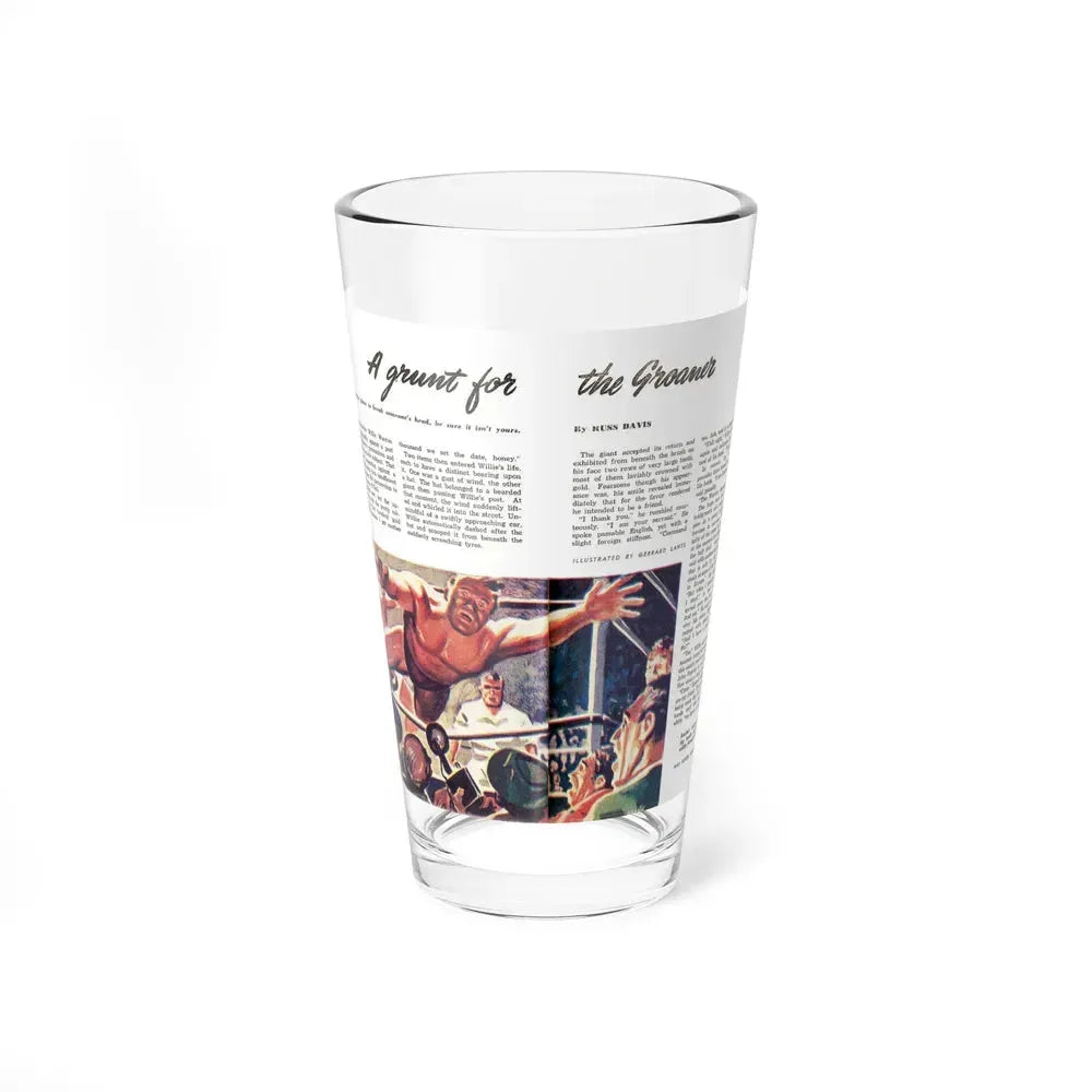 A Grunt for the Groaner, Man Junior, November 1949 (Magazine Illustration) Pint Glass 16oz 16oz - Go Mug Yourself