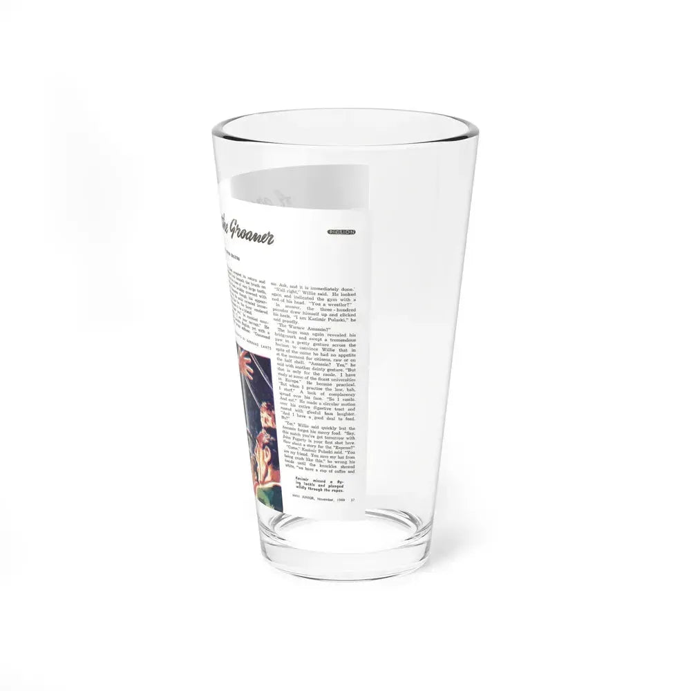 A Grunt for the Groaner, Man Junior, November 1949 (Magazine Illustration) Pint Glass 16oz - Go Mug Yourself