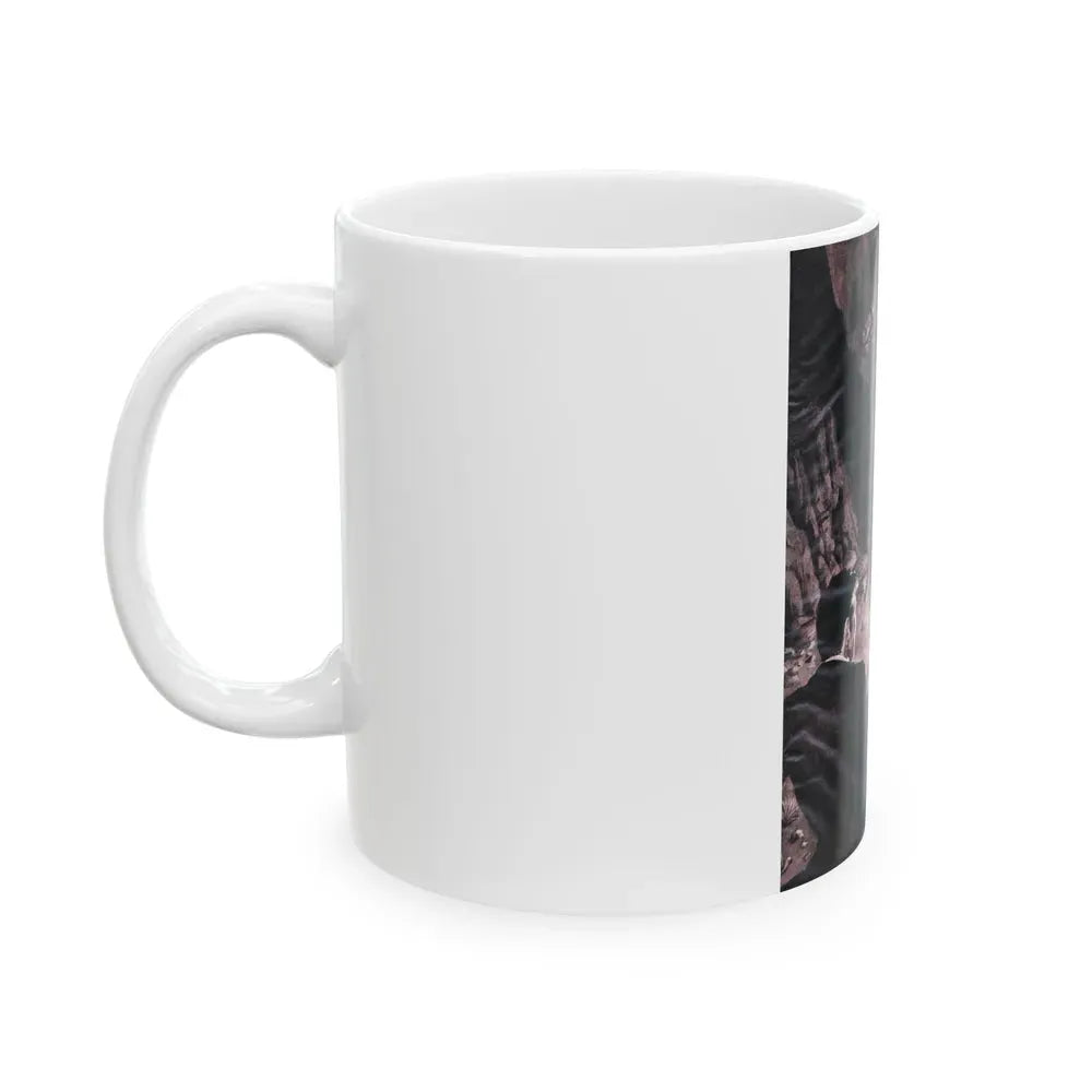 A Gun Came Out Of The Panhandle, For Men Only, March - White Coffee Mug - Go Mug Yourself