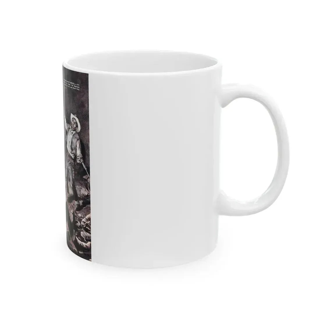 A Gun Came Out Of The Panhandle, For Men Only, March - White Coffee Mug - Go Mug Yourself