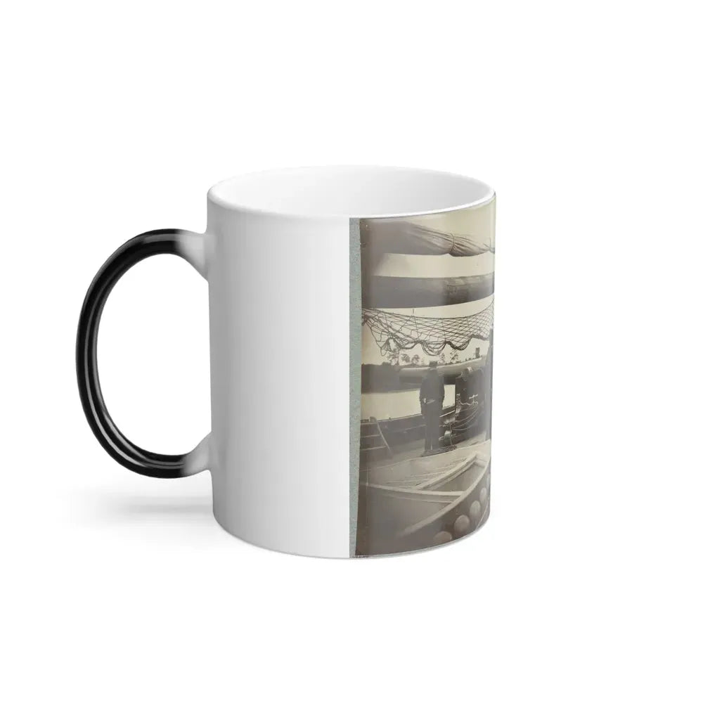 A Gun Crew on Deck of U.S.S. Mendota, James River, Va. (U.S. Civil War) Color Changing Coffee Mug 11oz - Go Mug Yourself
