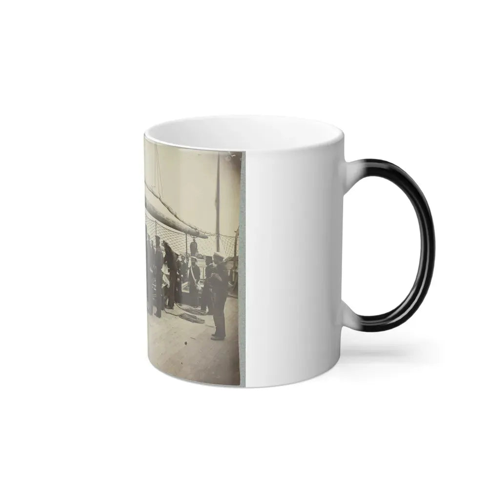 A Gun Crew on Deck of U.S.S. Mendota, James River, Va. (U.S. Civil War) Color Changing Coffee Mug 11oz - Go Mug Yourself
