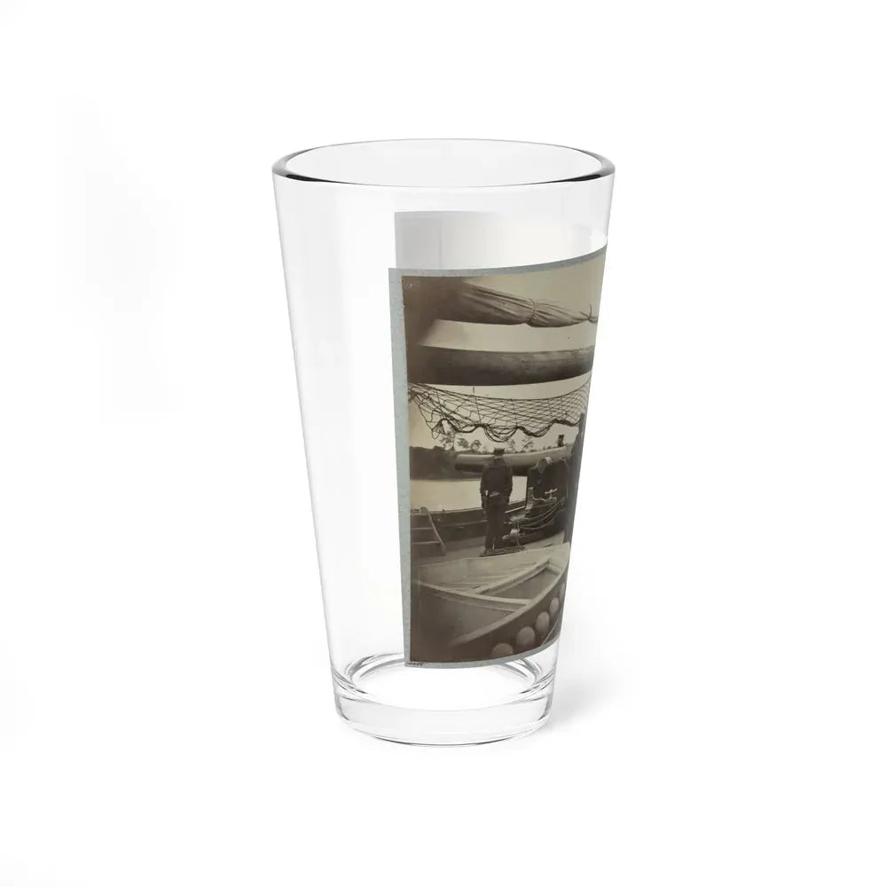 A Gun Crew On Deck Of U.S.S. Mendota, James River, Va. (U.S. Civil War) Pint Glass 16oz - Go Mug Yourself