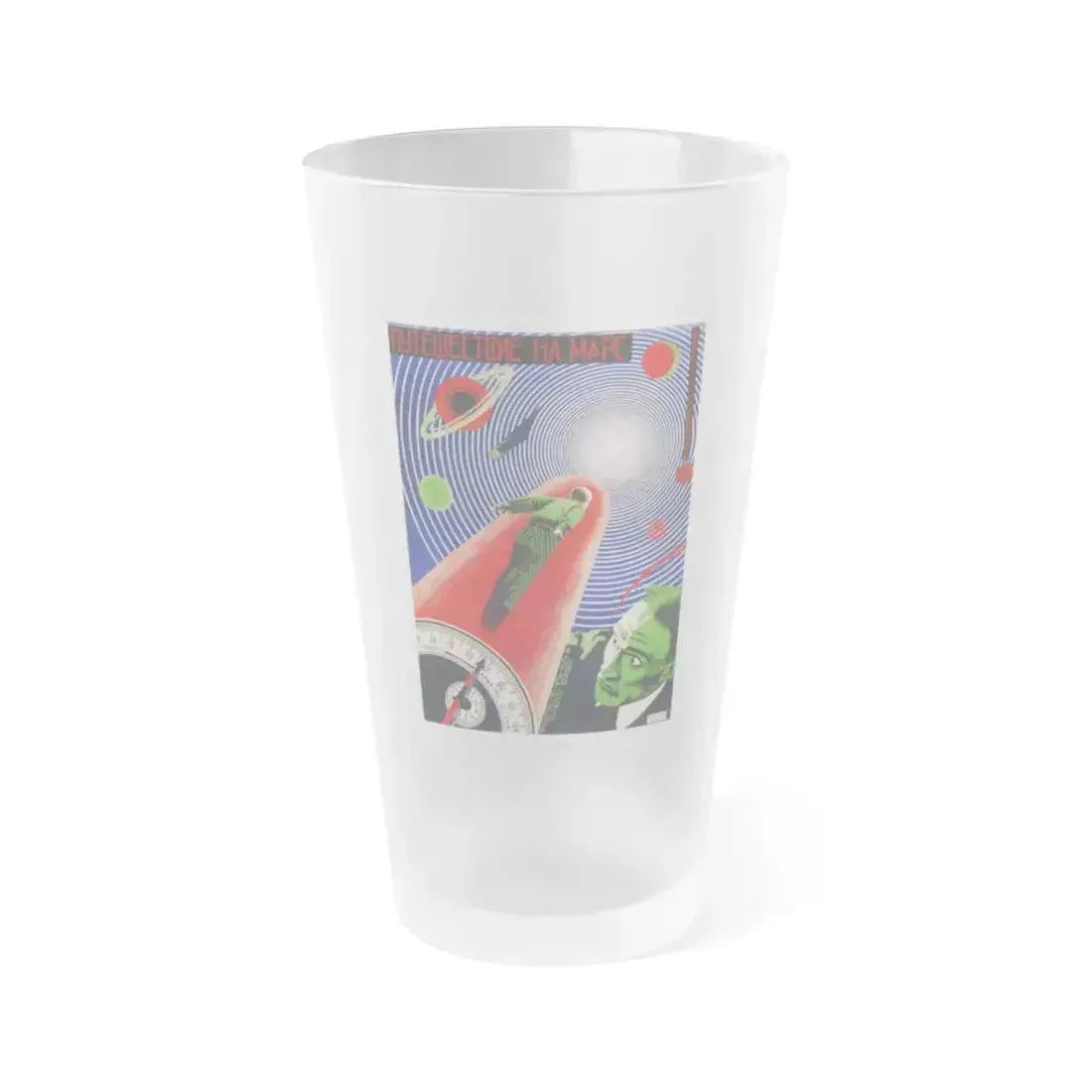 A JOURNEY TO MARS 1918 Movie Poster - Frosted Pint Glass 16oz 16oz Frosted - Go Mug Yourself