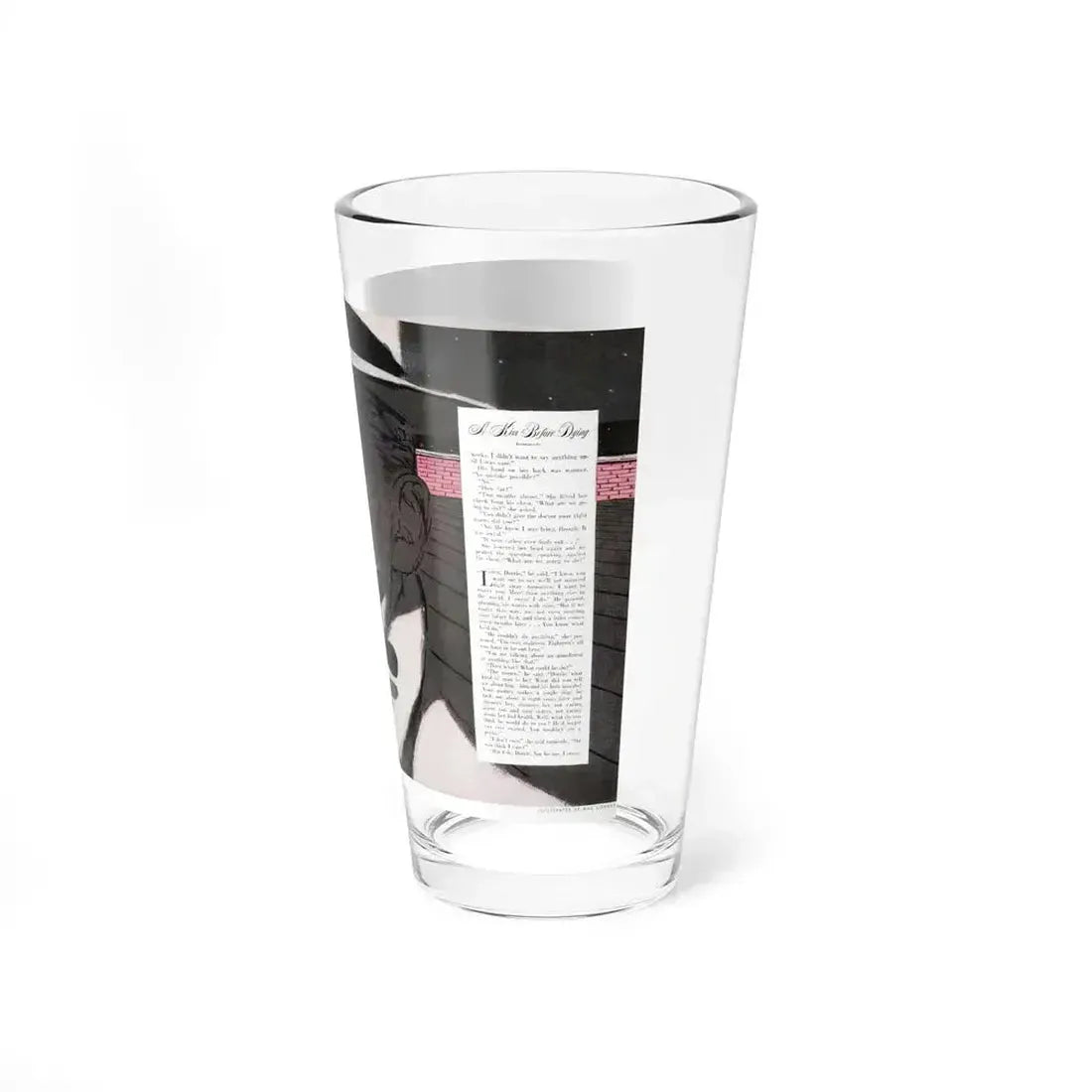 A Kiss Before Dying (2), Cosmoolitan, July 1953 (Magazine Illustration) Pint Glass 16oz - Go Mug Yourself