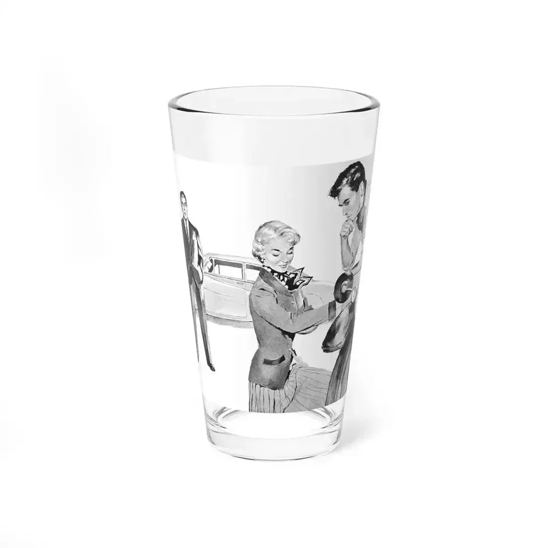 A Lesson For Elizabeth by R. E. Playfair, Woman's Illustrated magazine, 1954 (Magazine Illustration) Pint Glass 16oz 16oz - Go Mug Yourself