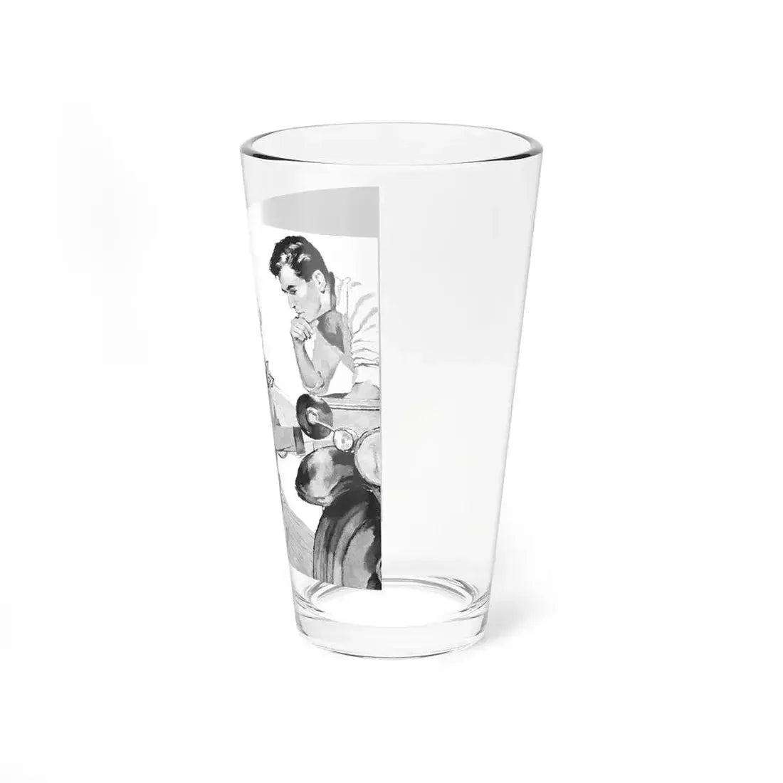 A Lesson For Elizabeth by R. E. Playfair, Woman's Illustrated magazine, 1954 (Magazine Illustration) Pint Glass 16oz - Go Mug Yourself