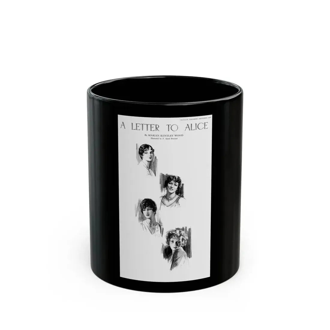 A Letter To Alice, McCall's magazine, December 1929 - Black Coffee Mug 11oz - Go Mug Yourself