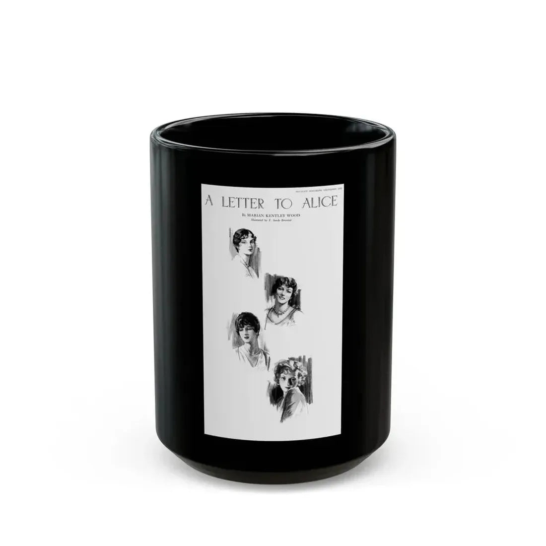A Letter To Alice, McCall's magazine, December 1929 - Black Coffee Mug 15oz - Go Mug Yourself