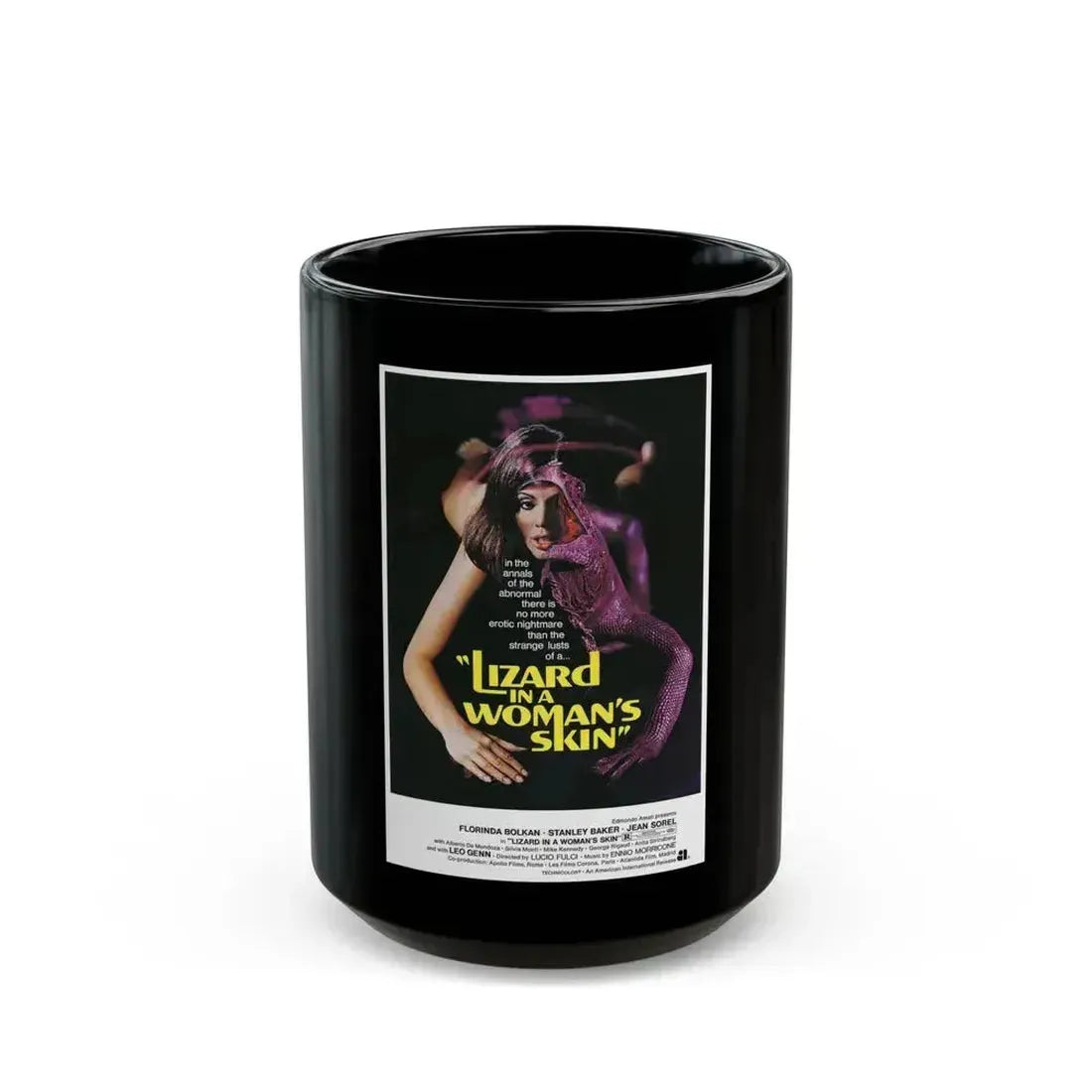 A LIZARD IN A WOMANS SKIN (2) 1971 Movie Poster - Black Coffee Mug 15oz - Go Mug Yourself