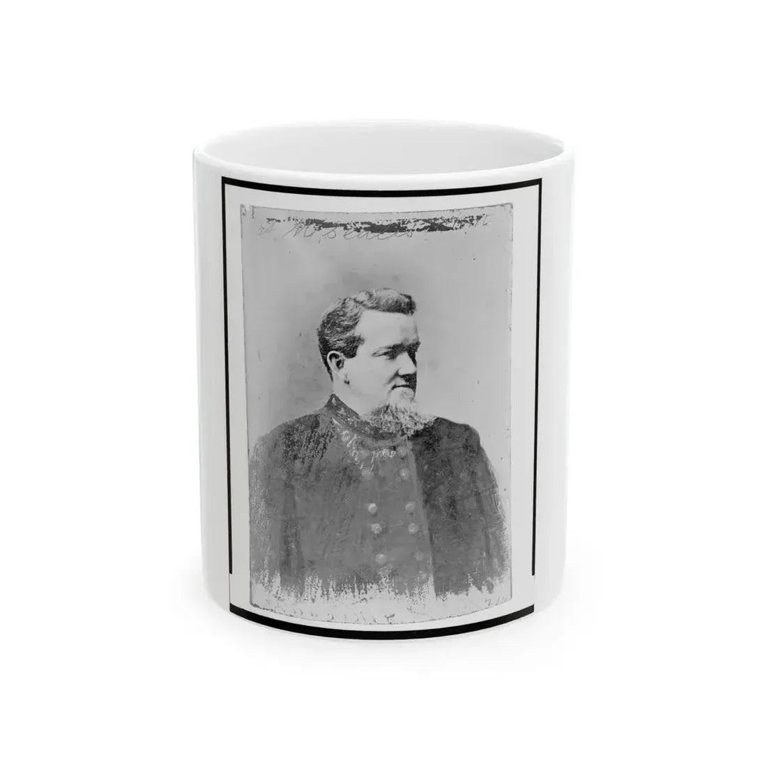 A. M. Scales, Brigidier General, C.S.A., Half-Length Portrait, Facing Right (U.S. Civil War) White Coffee Mug 11oz - Go Mug Yourself