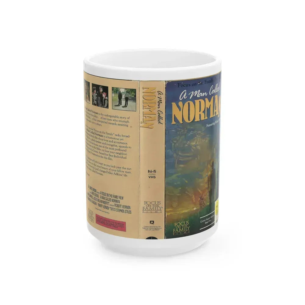 A MAN CALLED NORMAN (VHS COVER) - White Coffee Mug 15oz - Go Mug Yourself
