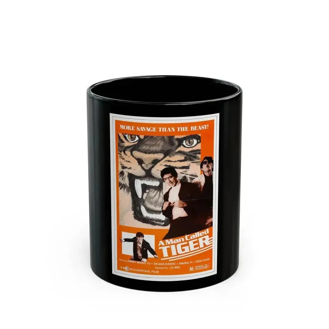 A MAN CALLED TIGER 1973 Movie Poster - Black Coffee Mug 11oz - Go Mug Yourself
