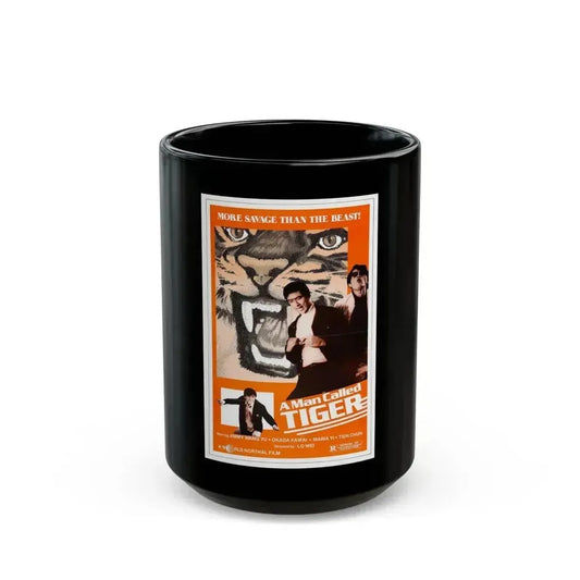 A MAN CALLED TIGER 1973 Movie Poster - Black Coffee Mug 15oz - Go Mug Yourself