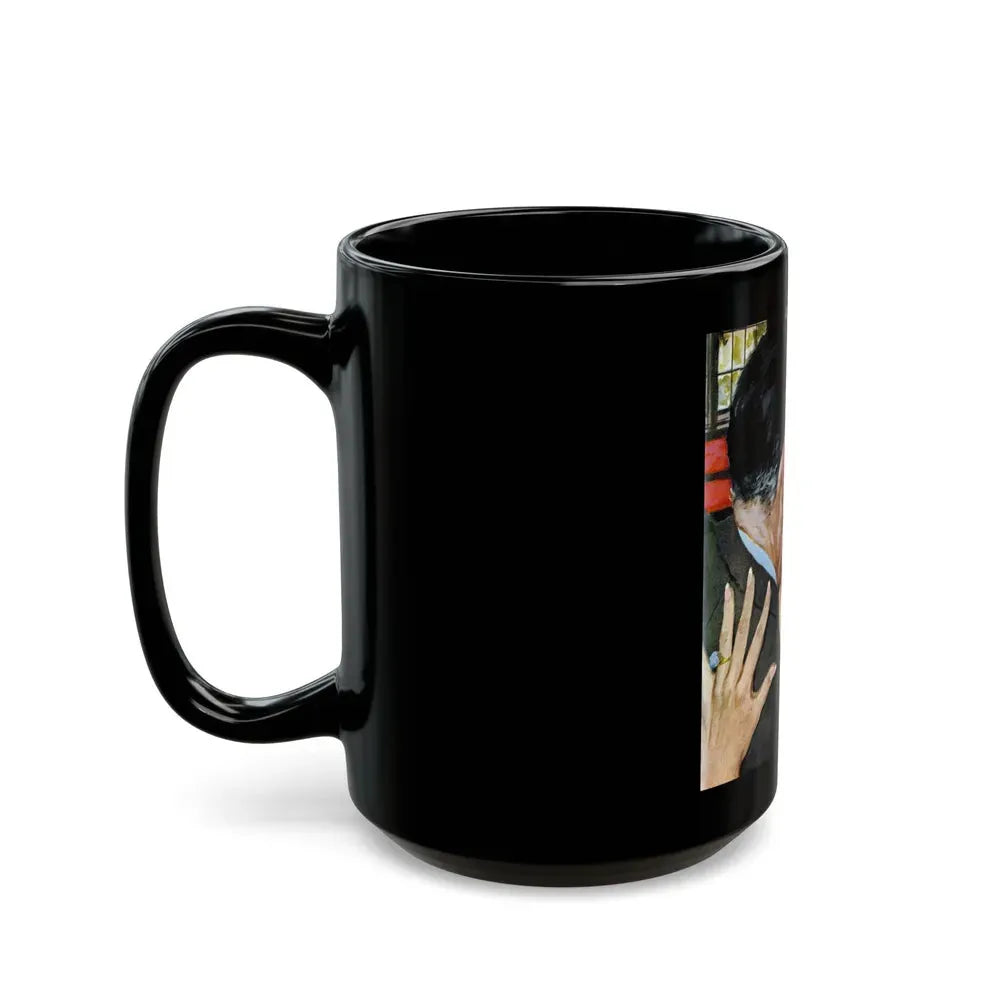 A Man In The Street, Good Housekeeping, February 1959 - Black Coffee Mug - Go Mug Yourself