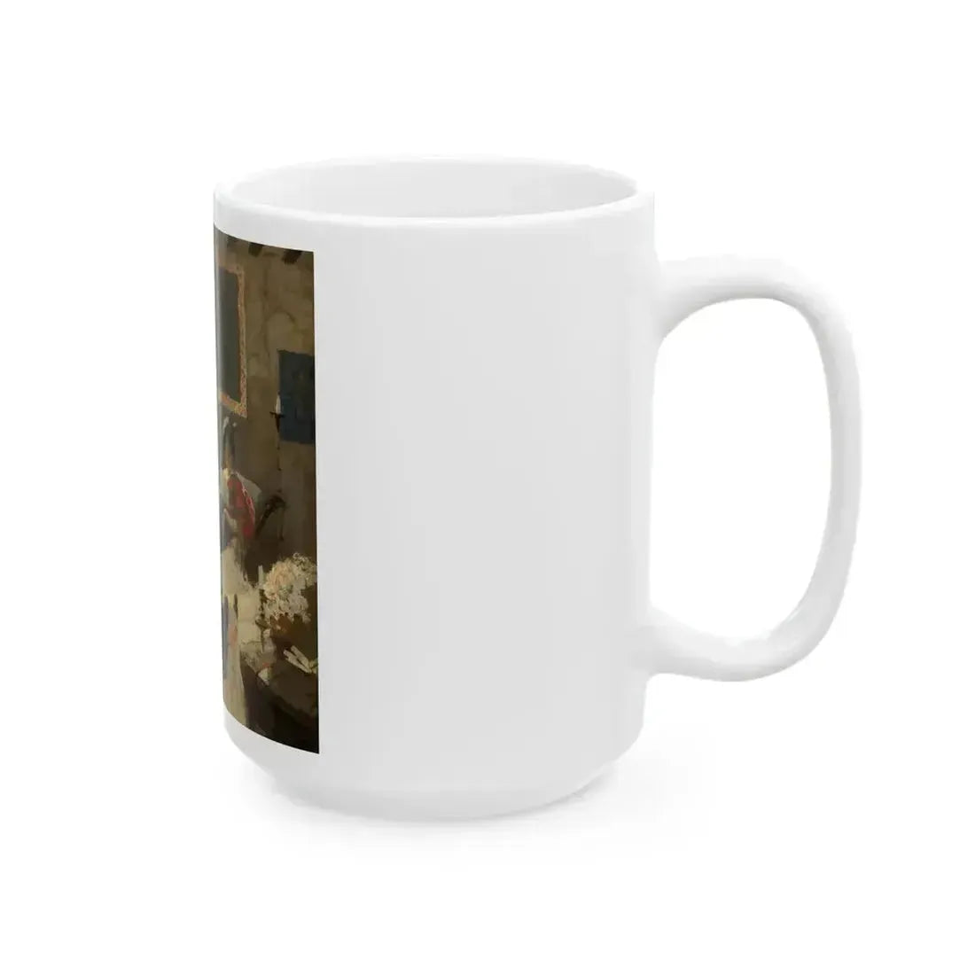 A Man Serenading a Woman, story illustration, August 1924 - White Coffee Mug - Go Mug Yourself