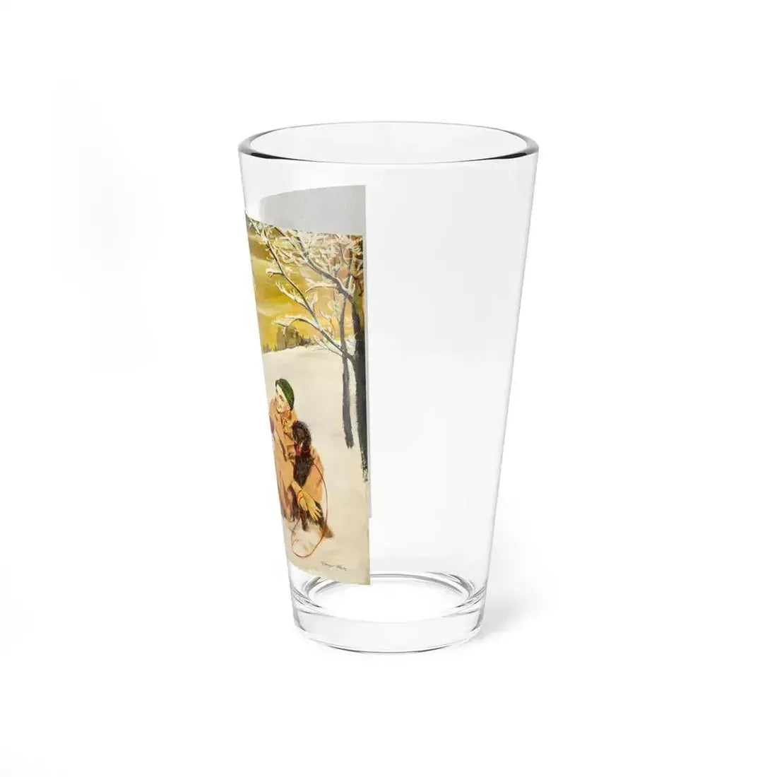 A Meeting in the Park (Magazine Illustration) Pint Glass 16oz - Go Mug Yourself