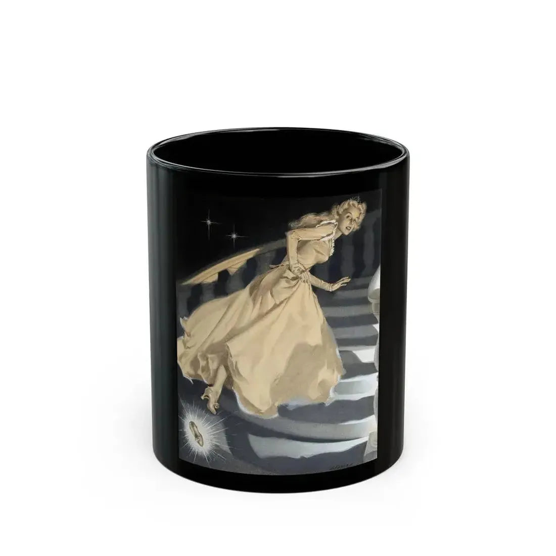 A Modern Cinderella, story Illustration - Black Coffee Mug 11oz - Go Mug Yourself