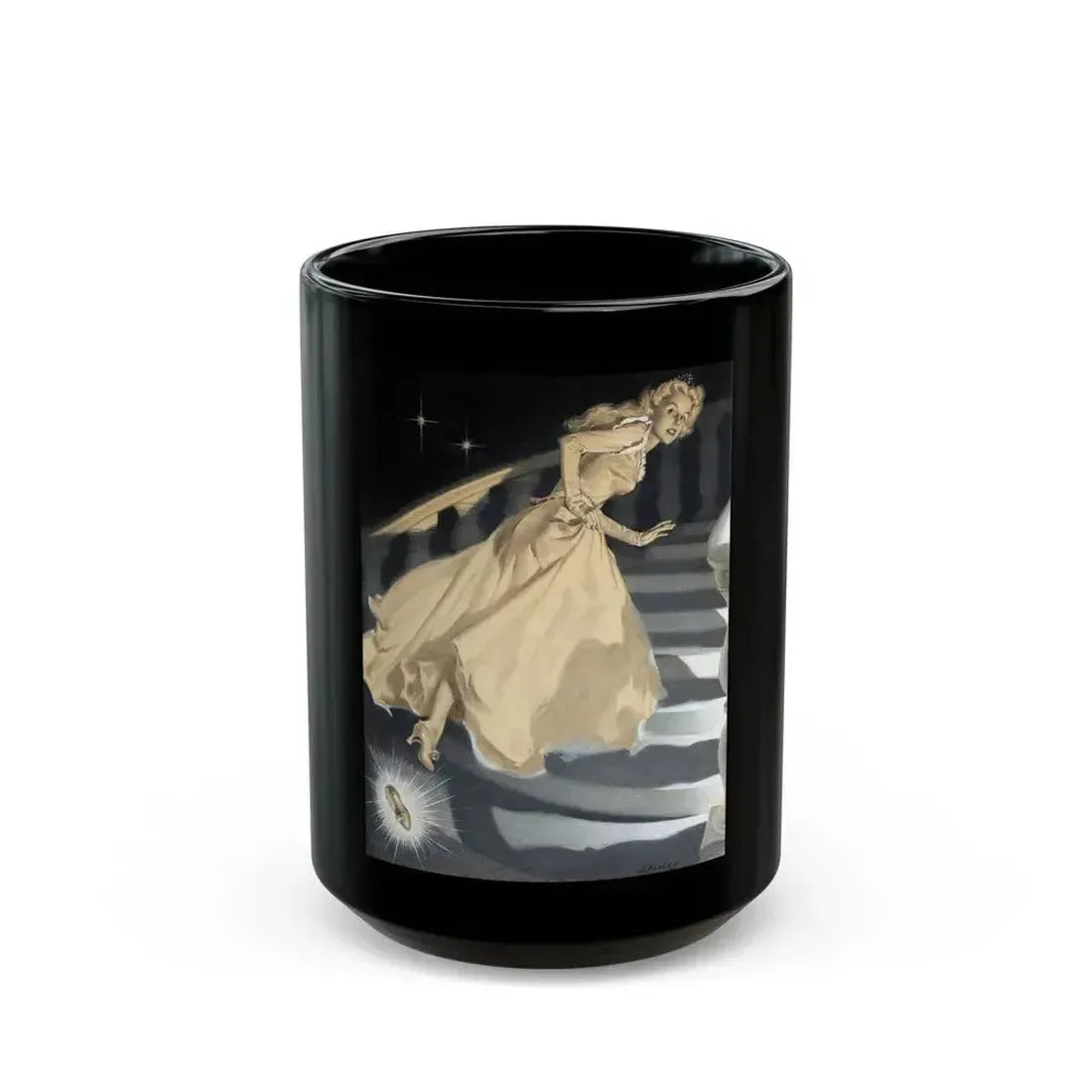 A Modern Cinderella, story Illustration - Black Coffee Mug 15oz - Go Mug Yourself