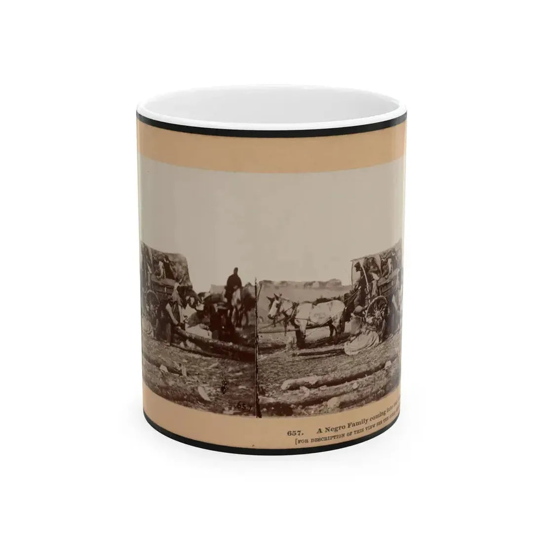 A Negro Family Coming Into The Union Lines (U.S. Civil War) White Coffee Mug 11oz - Go Mug Yourself