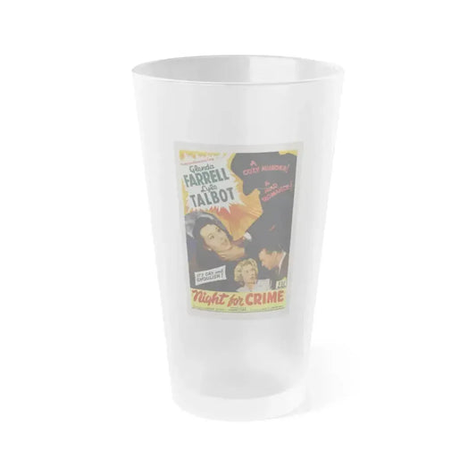 A NIGHT FOR CRIME 1943 Movie Poster - Frosted Pint Glass 16oz 16oz Frosted - Go Mug Yourself