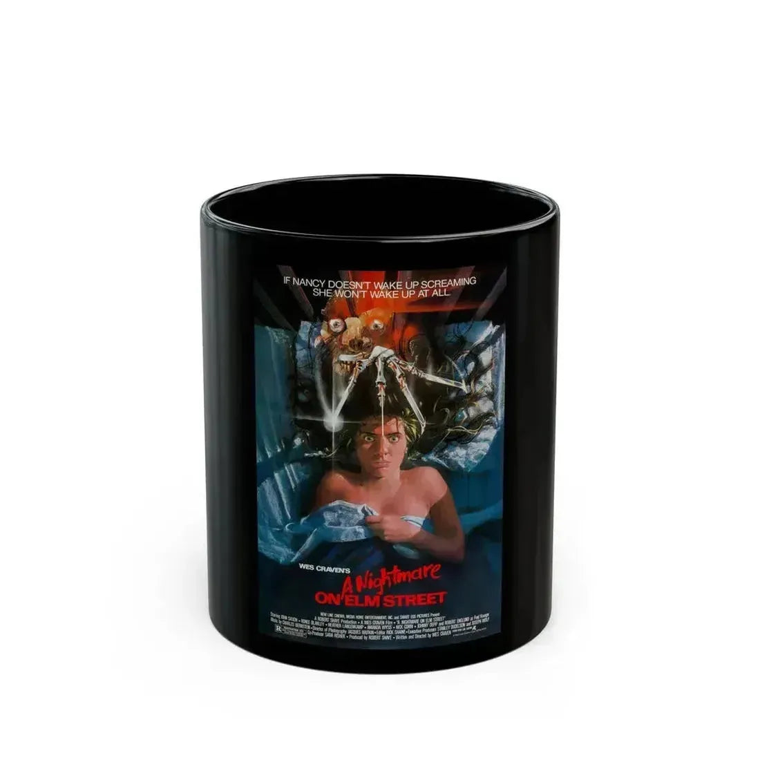 A NIGHTMARE ON ELM STREET 1984 Movie Poster - Black Coffee Mug 11oz - Go Mug Yourself