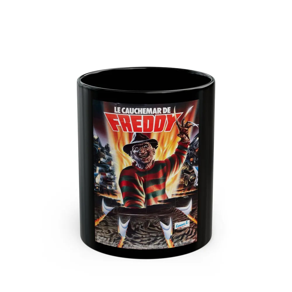 A NIGHTMARE ON ELM STREET 4 THE DREAM MASTER (FRENCH) 1988 Movie Poster - Black Coffee Mug-11oz-Go Mug Yourself