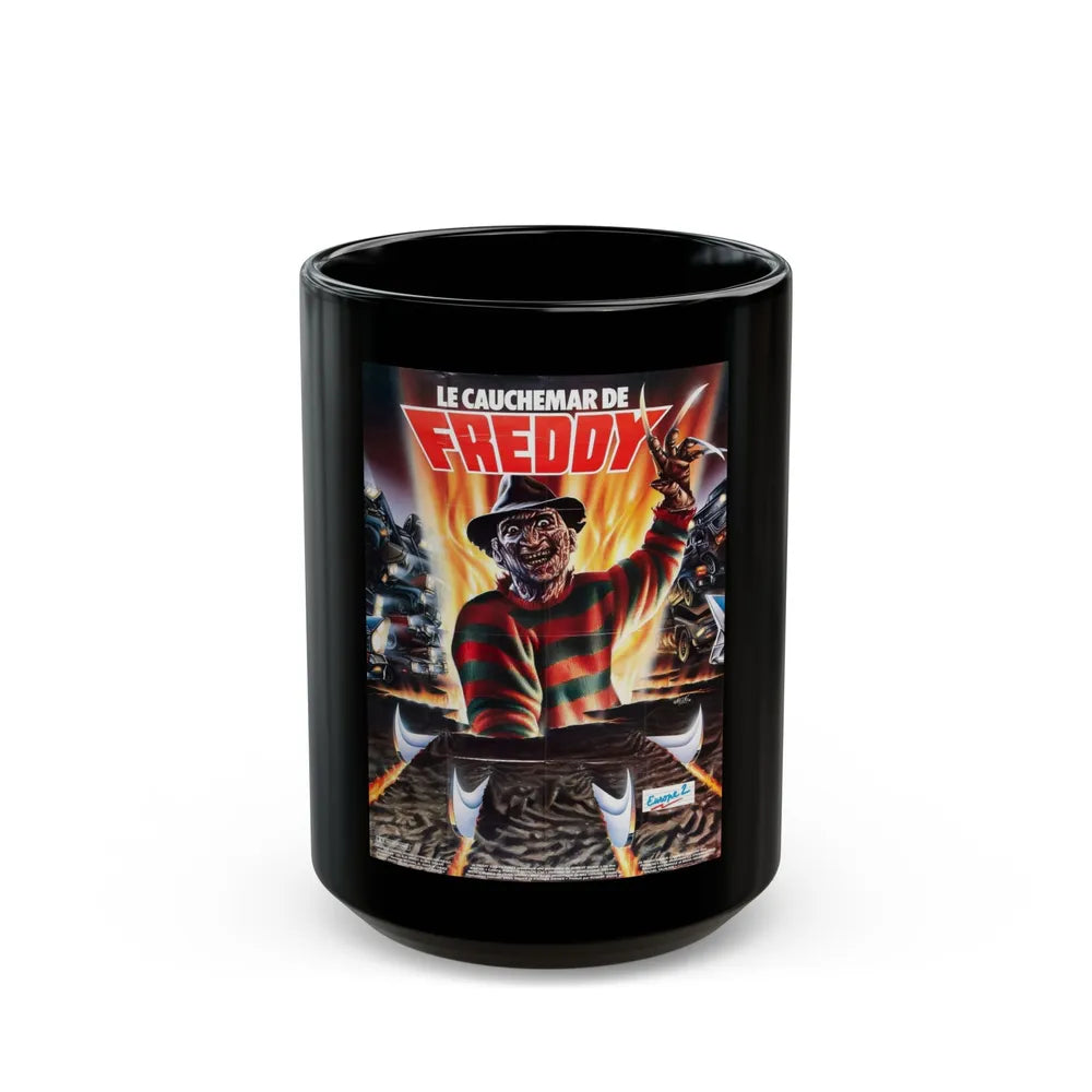 A NIGHTMARE ON ELM STREET 4 THE DREAM MASTER (FRENCH) 1988 Movie Poster - Black Coffee Mug-15oz-Go Mug Yourself