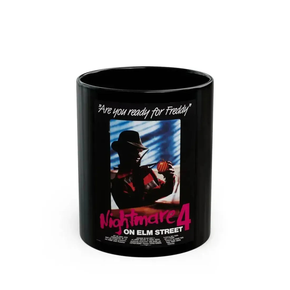 A NIGHTMARE ON ELM STREET 4 THE DREAM MASTER (GERMAN) 1988 Movie Poster - Black Coffee Mug 11oz - Go Mug Yourself