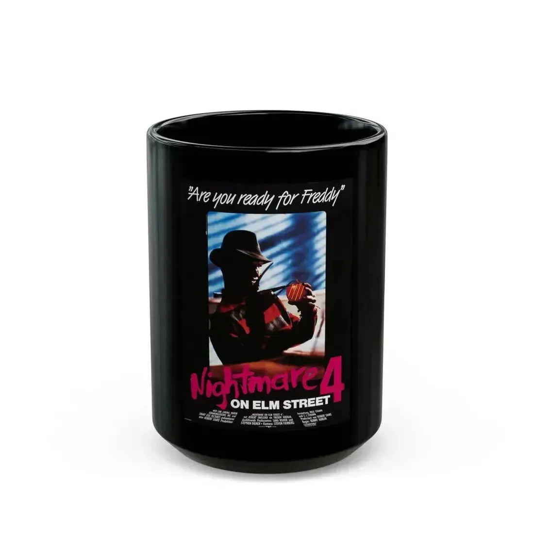 A NIGHTMARE ON ELM STREET 4 THE DREAM MASTER (GERMAN) 1988 Movie Poster - Black Coffee Mug 15oz - Go Mug Yourself