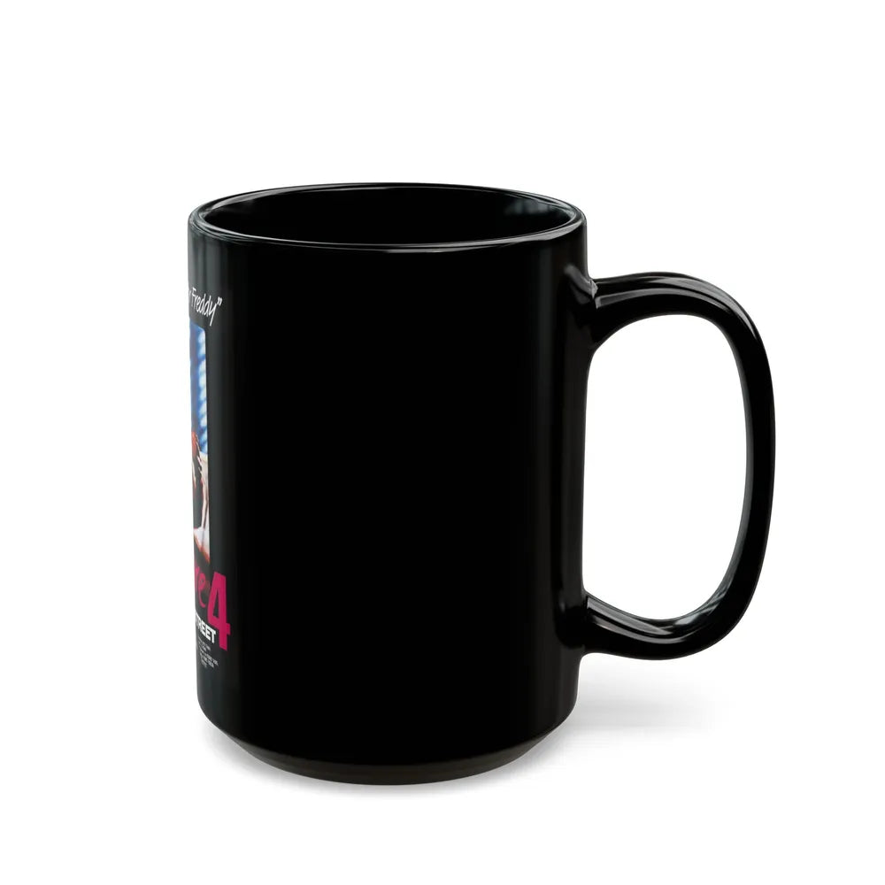 A NIGHTMARE ON ELM STREET 4 THE DREAM MASTER (GERMAN) 1988 Movie Poster - Black Coffee Mug-Go Mug Yourself