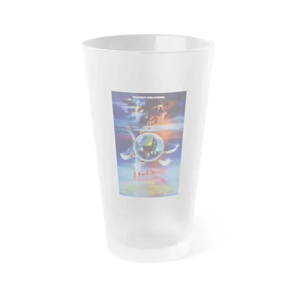 A NIGHTMARE ON ELM STREET 5 THE DREAM CHILD 1989 Movie Poster - Frosted Pint Glass 16oz 16oz Frosted - Go Mug Yourself