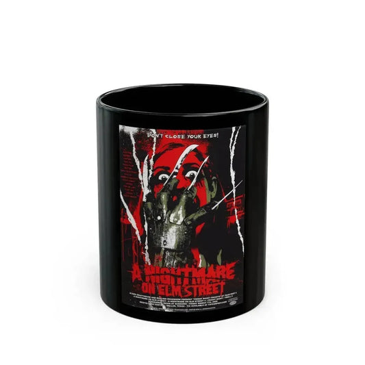 A NIGHTMARE ON ELM STREET (ALAMO) 1984 Movie Poster - Black Coffee Mug 11oz - Go Mug Yourself