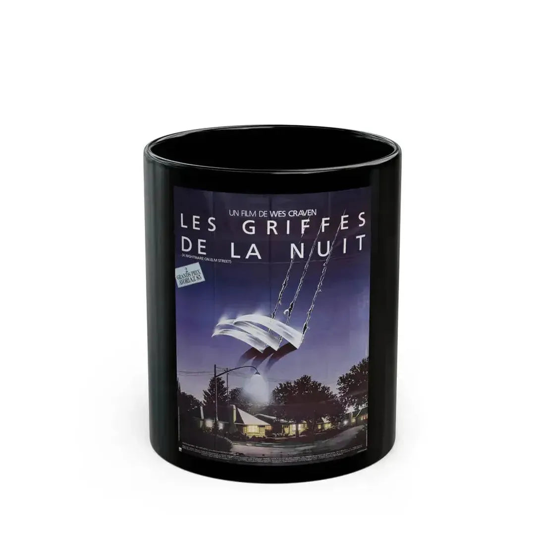 A NIGHTMARE ON ELM STREET (FRENCH) 1984 Movie Poster - Black Coffee Mug 11oz - Go Mug Yourself