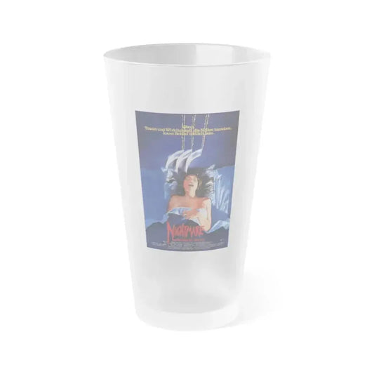 A NIGHTMARE ON ELM STREET (GERMAN) 1984 Movie Poster - Frosted Pint Glass 16oz 16oz Frosted - Go Mug Yourself