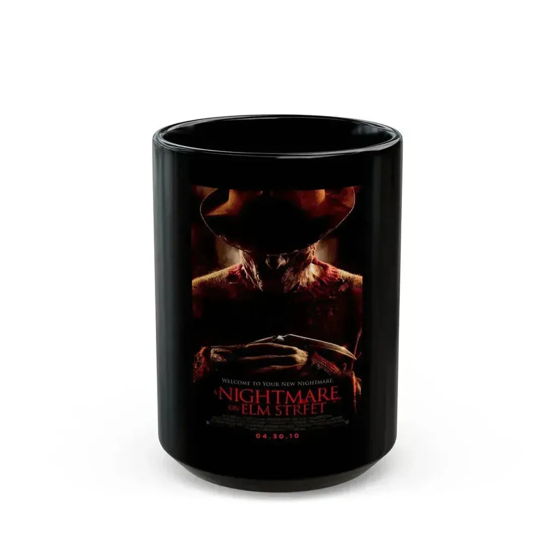 A NIGHTMARE ON ELM STREET (REMAKE) 1984 Movie Poster - Black Coffee Mug 15oz - Go Mug Yourself