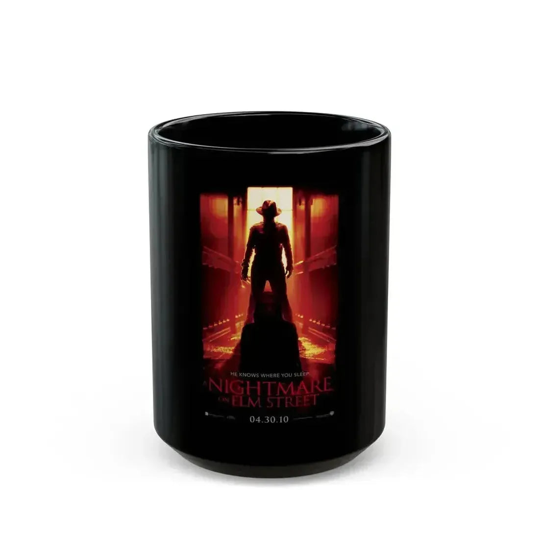 A NIGHTMARE ON ELM STREET (REMAKE TEASER 2) 1984 Movie Poster - Black Coffee Mug 15oz - Go Mug Yourself