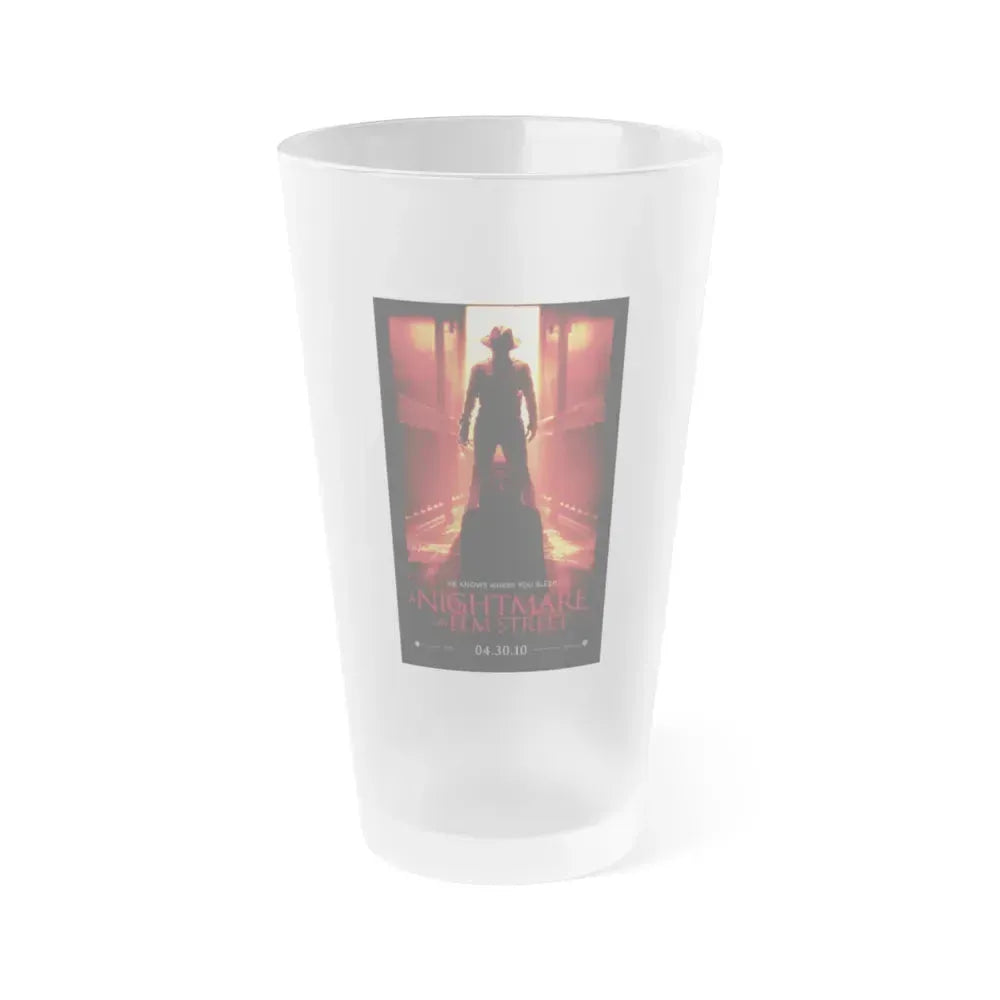 A NIGHTMARE ON ELM STREET (REMAKE TEASER 2) 1984 Movie Poster - Frosted Pint Glass 16oz 16oz Frosted - Go Mug Yourself