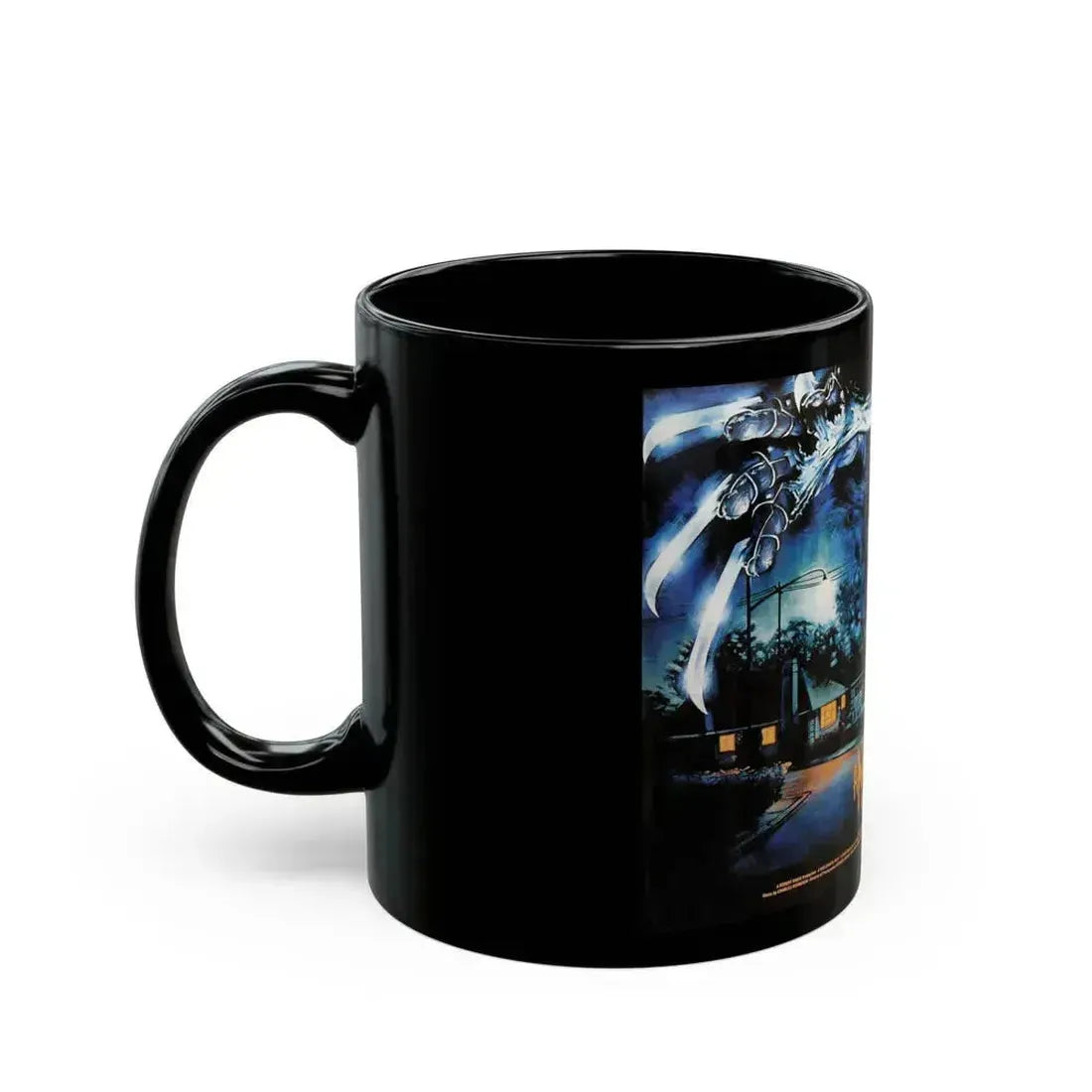 A NIGHTMARE ON ELM STREET (UK) 1984 Movie Poster - Black Coffee Mug - Go Mug Yourself