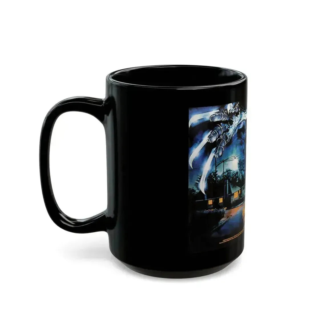 A NIGHTMARE ON ELM STREET (UK) 1984 Movie Poster - Black Coffee Mug - Go Mug Yourself