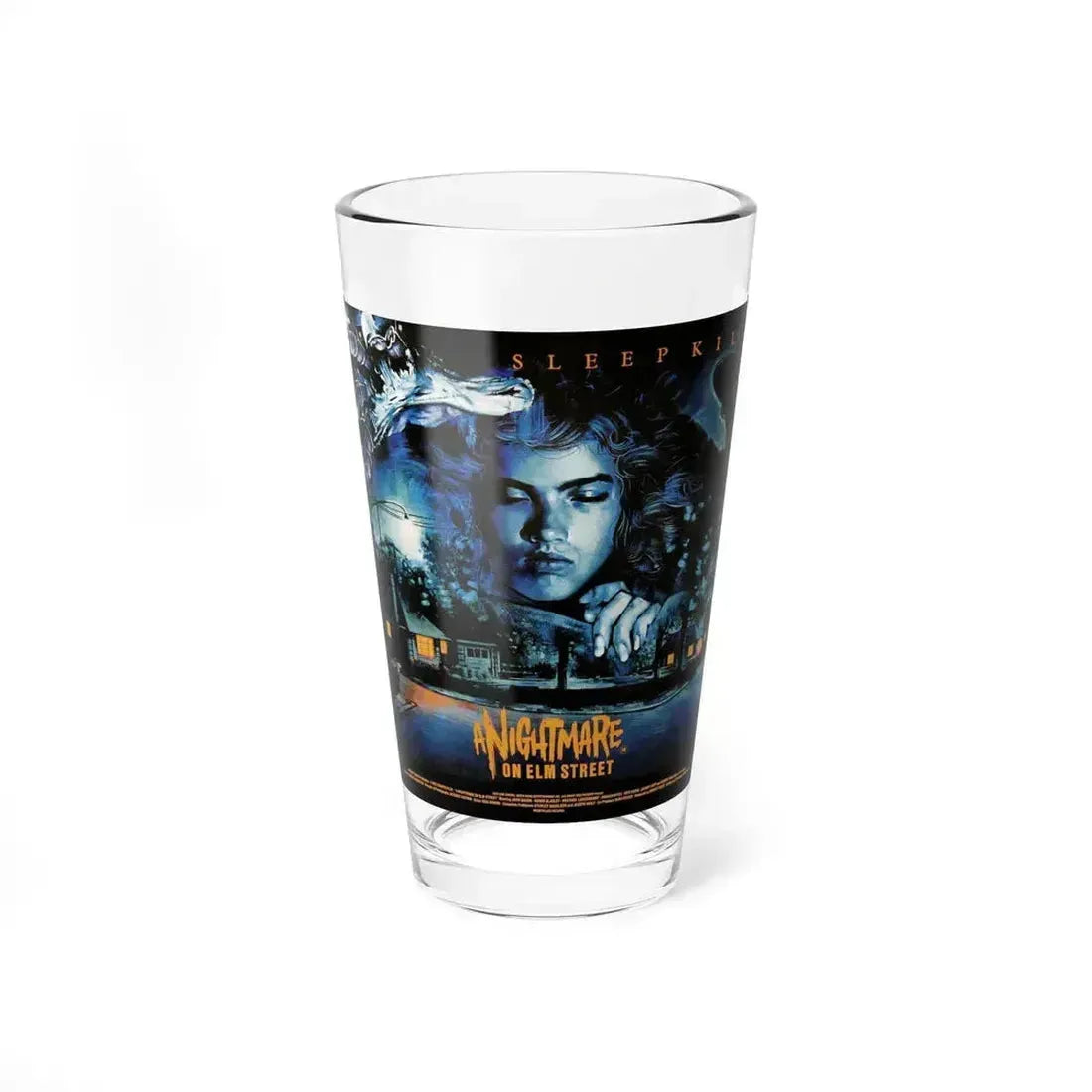 A NIGHTMARE ON ELM STREET (UK) 1984 Movie Poster - Pint Glass 16oz 16oz - Go Mug Yourself