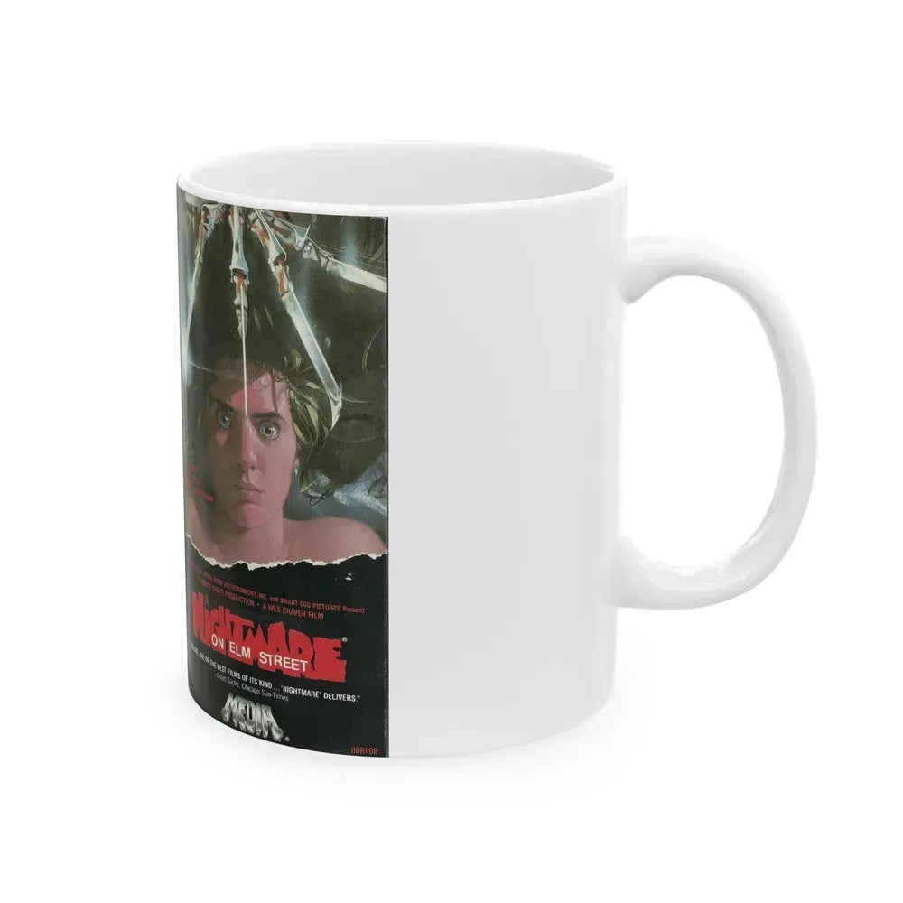 A NIGHTMARE ON ELM STREET (VHS COVER) - White Coffee Mug - Go Mug Yourself