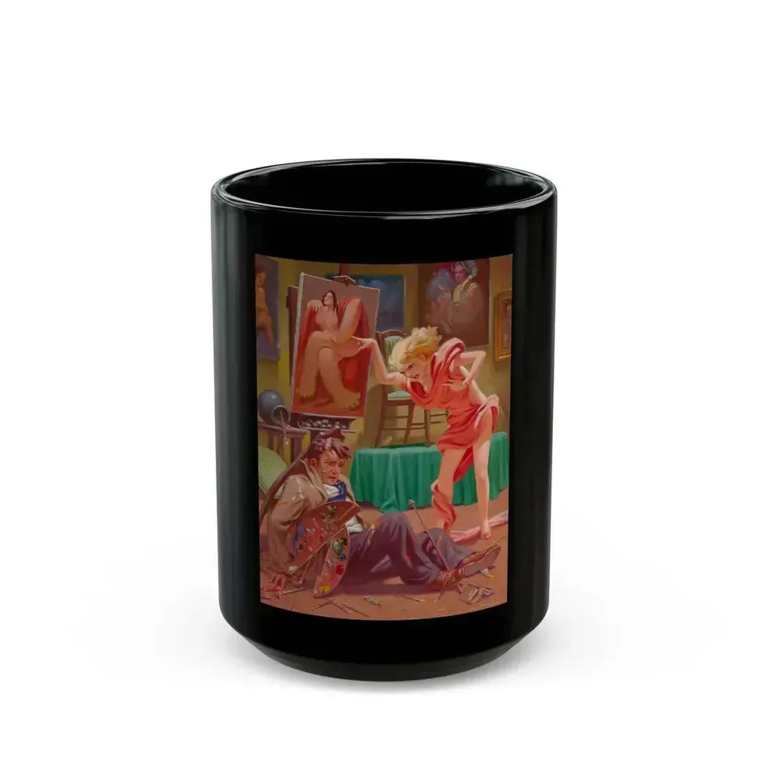 A Painting Accident - Black Coffee Mug 15oz - Go Mug Yourself