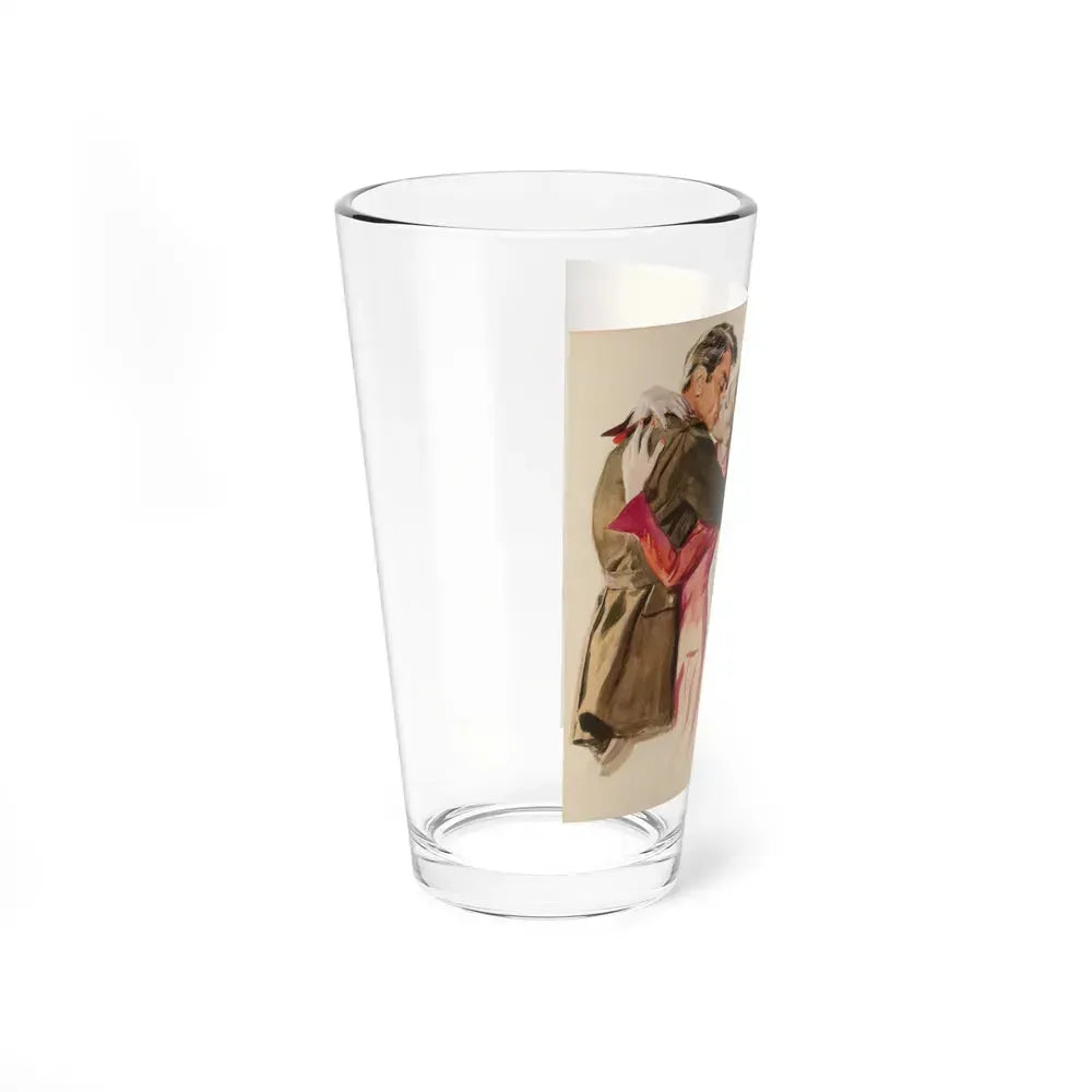 A Passionate Kiss, magazine story illustration (Magazine Illustration) Pint Glass 16oz - Go Mug Yourself